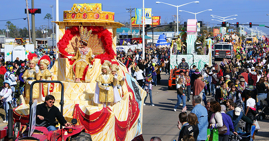 Nereids Mardi Gras Parade Waveland Mississippi