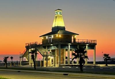 Waveland Lighthouse at Sunrise